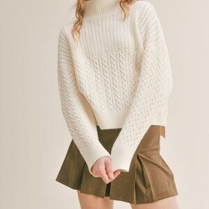 Women's Mock Neck Knit Sweater | Sadie & Sage | Ivory